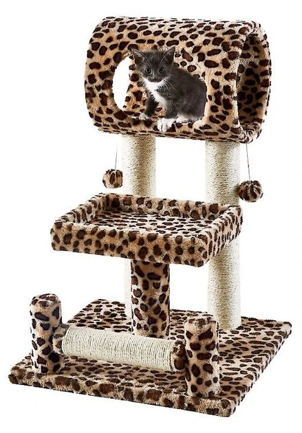 Frisco 28-in Faux Fur Cat Tree 3 Frisco 28-in Faux Fur Cat Tree