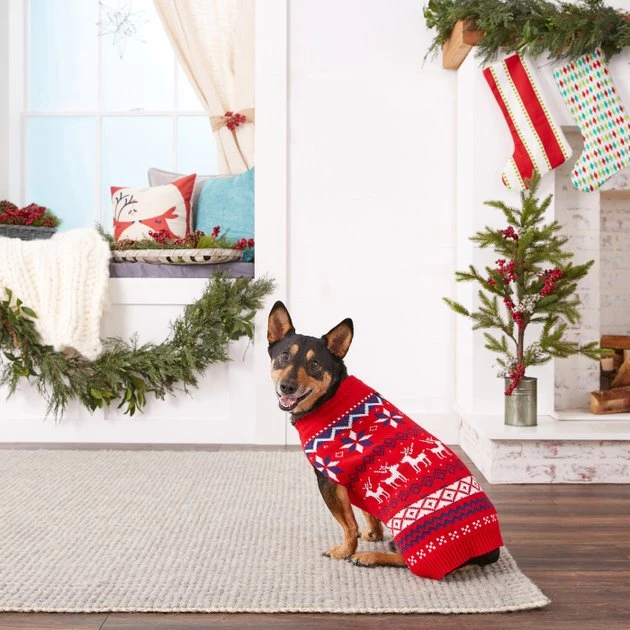 Frisco Dog & Cat Reindeer Fair Isle Sweater 8 Frisco Dog & Cat Reindeer Fair Isle Sweater - Image 6