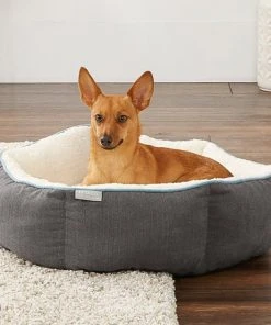 Frisco Sherpa Hexagon Bolster Cat & Dog Bed