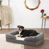 Frisco Plush Orthopedic Front Bolster Cat & Dog Bed w/Removable Cover -Frisco Sales 2024 144861 MAIN. SY630 V1650094298