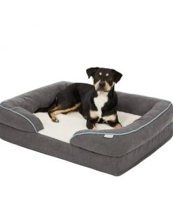 Frisco Plush Orthopedic Front Bolster Cat & Dog Bed w/Removable Cover -Frisco Sales 2024 144861 PT4. SY630 V1650096094