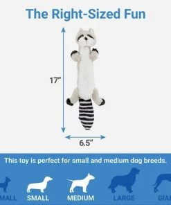 Frisco Skinny Plush Squeaking Raccoon Dog Toy -Frisco Sales 2024 147045 PT2. SY630 V1539205484