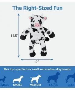 Frisco Plush with Inside Rope Squeaking Cow Dog Toy -Frisco Sales 2024 147063 PT3. SY630 V1542751616