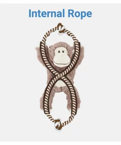 Frisco Plush with Rope Squeaking Monkey Dog Toy -Frisco Sales 2024 147067 PT2. SY630 V1542751624
