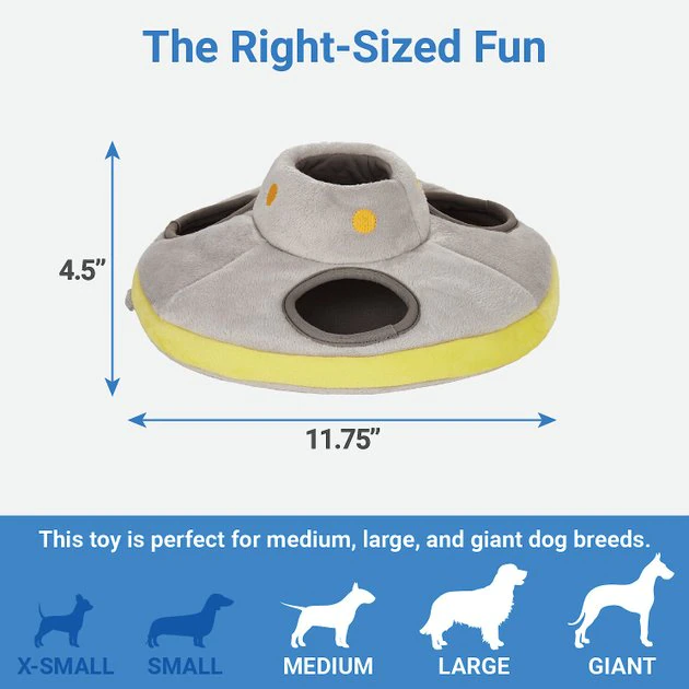 Frisco Hide & Seek Plush Flying Saucer Puzzle Dog Toy 4 Frisco Hide & Seek Plush Flying Saucer Puzzle Dog Toy - Image 2