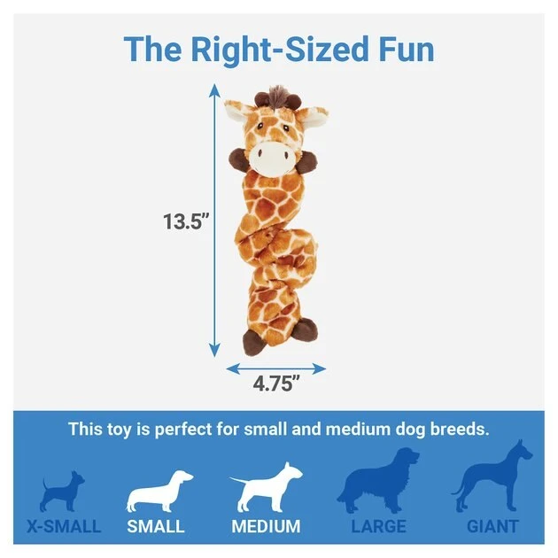 Frisco Bungee Plush Squeaking Giraffe Dog Toy 4 Frisco Bungee Plush Squeaking Giraffe Dog Toy - Image 2