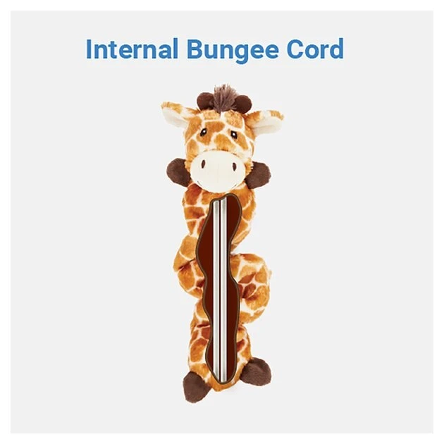 Frisco Bungee Plush Squeaking Giraffe Dog Toy 5 Frisco Bungee Plush Squeaking Giraffe Dog Toy - Image 3