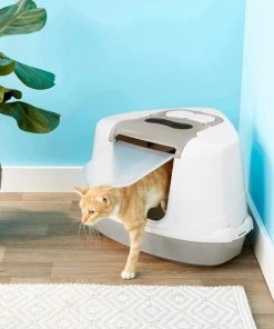 Frisco Flip Top Hooded Corner Cat Litter Box, Large, 21-in -Frisco Sales 2024 155656 PT3. SY630 V1552410160