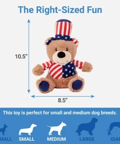X-Frisco Plush Squeaking American Flag Bear Dog Toy, 2020 -Frisco Sales 2024 157187 PT1. SY630 V1559836631