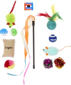 Frisco Plush, Teaser & Ball Variety Pack Cat Toy with Catnip, 12 count -Frisco Sales 2024 169686 PT1. SY630 V1573680546