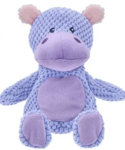 Frisco Textured Plush Squeaking Hippo Dog Toy