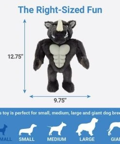 Frisco Muscle Plush Squeaking Rhino Dog Toy -Frisco Sales 2024 174719 PT1. SY630 V1574719139