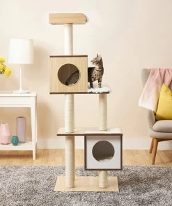 Frisco 62-in Modern Cat Tree & Condo