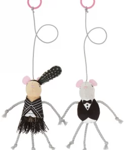Frisco Dapper & Flapper Bouncy Mouse Cat Toy, 2 pack