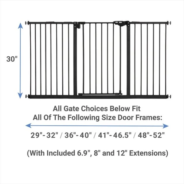 Frisco Steel Extra Wide Auto-Close Dog Gate, 30-in Height 4 Frisco Steel Extra Wide Auto-Close Dog Gate, 30-in Height - Image 2