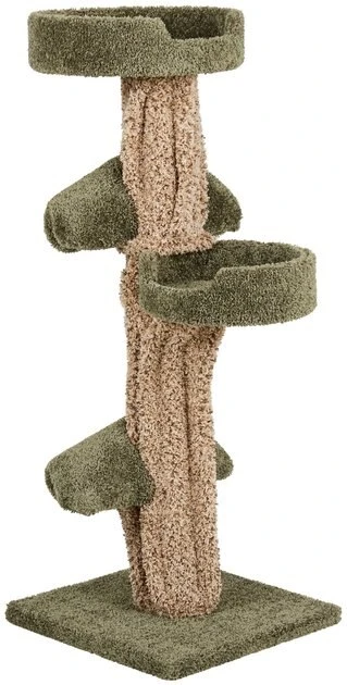 Frisco 49-in Tree-Shaped Real Carpet Wooden Cat Tree 4 Frisco 49-in Tree-Shaped Real Carpet Wooden Cat Tree - Image 2