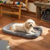 Frisco Quilted Plush Dog Crate Mat, Gray