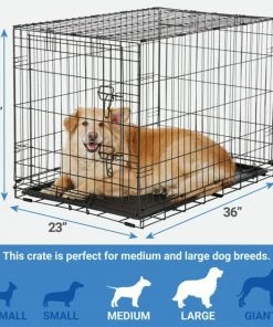 Frisco Fold & Carry Single Door Collapsible Wire Dog Crate & Mat Kit -Frisco Sales 2024 212620 PT1. SY630 V1580155995