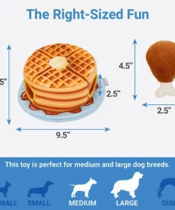 Frisco Hide & Seek Plush Chicken & Waffle Puzzle Dog Toy -Frisco Sales 2024 213798 PT1. SY630 V1597156268