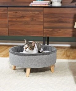 Frisco Modern Round Elevated Cat Bed