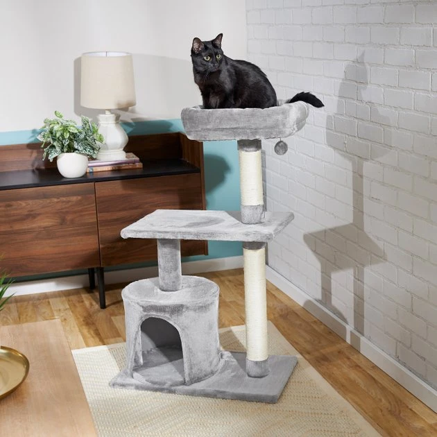 Frisco 38-in Cat Tree with Condo, Top Perch & Toy 3 Frisco 38-in Cat Tree with Condo, Top Perch & Toy