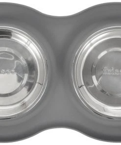 Frisco Double Stainless Steel Dog & Cat Bowl with Silicone Mat, Light Gray, 1.75 Cups 13 Frisco Double Stainless Steel Dog & Cat Bowl with Silicone Mat, Light Gray, 1.75 Cups -Frisco Sales 2024 215986 PT3. SY630 V1591020066
