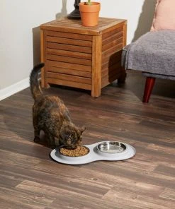 Frisco Double Stainless Steel Dog & Cat Bowl with Silicone Mat, Light Gray, 1.75 Cups 16 Frisco Double Stainless Steel Dog & Cat Bowl with Silicone Mat, Light Gray, 1.75 Cups -Frisco Sales 2024 215986 PT6. SY630 V1605657710