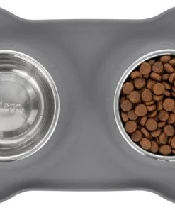 Frisco Double Stainless Steel Pet Bowl with Silicone Mat -Frisco Sales 2024 215988 PT4. SY630 V1591020081
