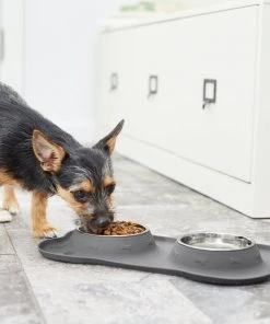 Frisco Double Stainless Steel Pet Bowl with Silicone Mat -Frisco Sales 2024 215988 PT7. SY630 V1605658330