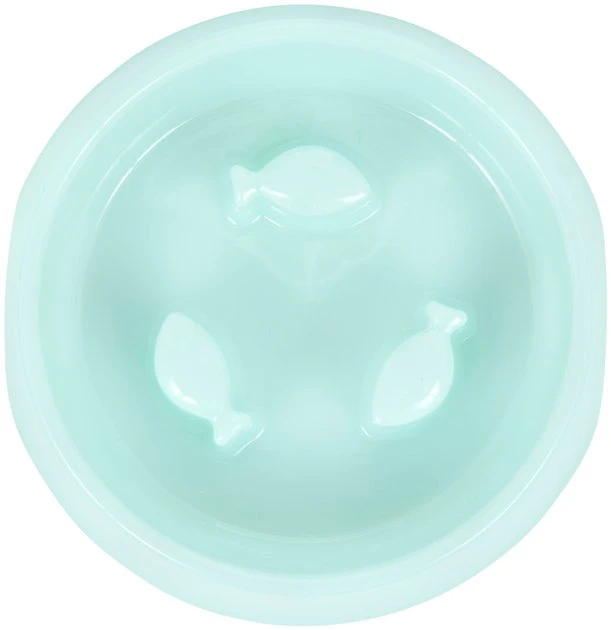 Frisco Fish Shaped Ridges Slow Feed Bowl, Light Blue, 1.25 cups 6 Frisco Fish Shaped Ridges Slow Feed Bowl, Light Blue, 1.25 cups - Image 4