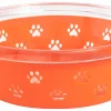 Frisco Paw Design Glass Bowl with Silicone Sleeve, 3 Cups -Frisco Sales 2024 216055 MAIN. SY630 V1591020760