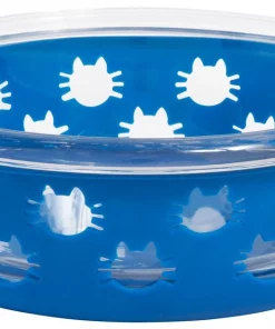 Frisco Cat Design Glass Bowl with Silicone Sleeve, 1.5 Cups
