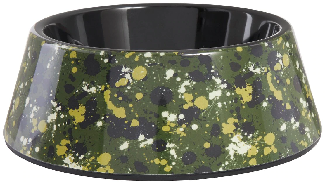 Frisco Camo Paint Splashed Melamine Bowl, 3 Cup 3 Frisco Camo Paint Splashed Melamine Bowl, 3 Cup