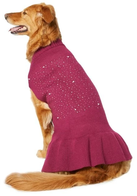 Frisco Faux Crystal & Pearl Dog & Cat Sweater Dress 3 Frisco Faux Crystal & Pearl Dog & Cat Sweater Dress