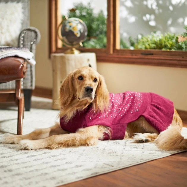 Frisco Faux Crystal & Pearl Dog & Cat Sweater Dress 7 Frisco Faux Crystal & Pearl Dog & Cat Sweater Dress - Image 5