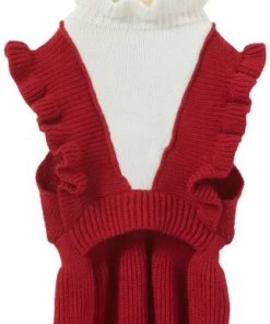 Frisco V Ruffle Dog & Cat Sweater Dress -Frisco Sales 2024 223735 PT4. SY630 V1599569801