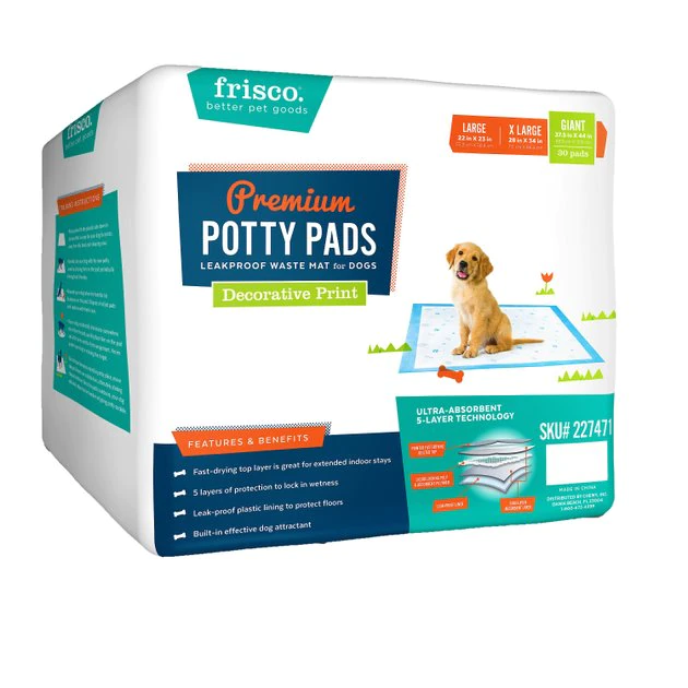 Frisco Giant Printed Dog Training & Potty Pads, 27.5 x 44-in, Unscented 3 Frisco Giant Printed Dog Training & Potty Pads, 27.5 x 44-in, Unscented