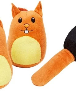 Frisco Retro Smack-a-Squirrel Hide & Seek Plush Puzzle Squeaky Dog Toy Refill