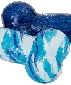 Frisco Retro Denim & Swirl Bone TPR Squeaky Dog Toy