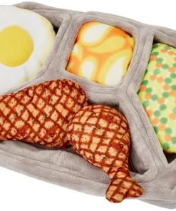 Frisco Retro Microwave Dinner Hide & Seek Plush Puzzle Squeaky Dog Toy