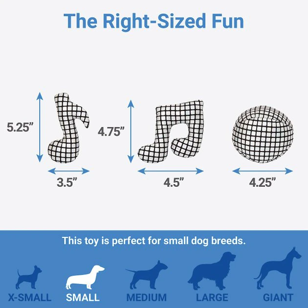 Frisco Retro Plush Squeaky Disco Dog Toy, 3 count 4 Frisco Retro Plush Squeaky Disco Dog Toy, 3 count - Image 2