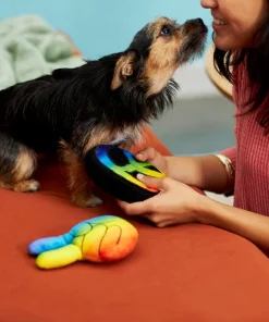 Frisco Retro Peace Sign Plush Squeaky Dog Toy -Frisco Sales 2024 230351 PT3. SY630 V1601947341