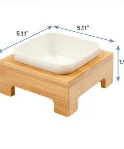 Frisco Square Melamine Dog & Cat Bowl with Bamboo Stand -Frisco Sales 2024 232072 PT6. SY630 V1605756717