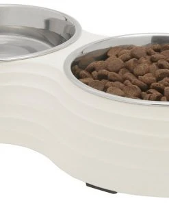 Frisco Stainless Steel Double Dog Bowls with Melamine Stand -Frisco Sales 2024 232091 PT1. SY630 V1605109383