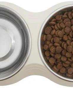 Frisco Stainless Steel Double Dog Bowls with Melamine Stand -Frisco Sales 2024 232091 PT3. SY630 V1605136941