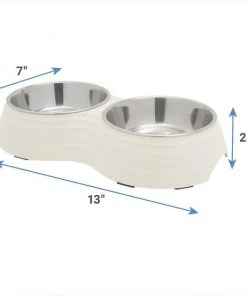 Frisco Stainless Steel Double Dog Bowls with Melamine Stand -Frisco Sales 2024 232091 PT6. SY630 V1605756422