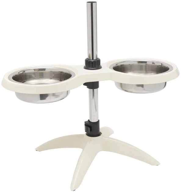 Frisco Adjustable Stainless Steel Double Elevated Dog Bowls, 7 Cups 4 Frisco Adjustable Stainless Steel Double Elevated Dog Bowls, 7 Cups - Image 2