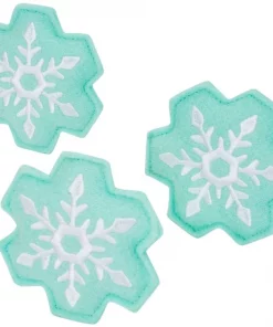 Frisco Holiday Snowflake Plush Cat Toy with Catnip, 3 count