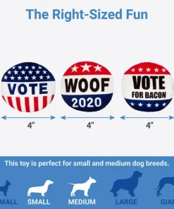 Frisco Plush Squeaky Voting Pins Dog Toy, 3 count -Frisco Sales 2024 233573 PT1. SY630 V1602685889