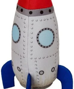 Frisco Ballistic Nylon Plush Squeaky Rocket Ship Dog Toy